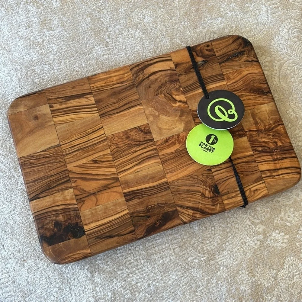 Brand New Olivewood Mosaic Cutting Board Charcuterie Mini Artisanal Housewarming